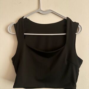 Black Square Neck Tank